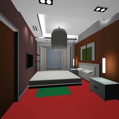 卧室 3D模型 免费下载 - 3DCOOL 3D酷站
