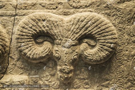 羊头画像石,文物考古,文化艺术,摄影,汇图网www.huitu.com