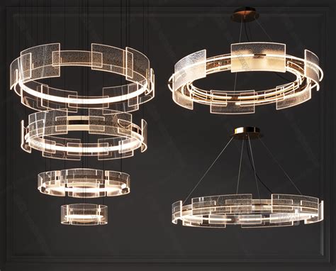 20个室内艺术灯具C4D模型合集吊灯台灯落地灯3D模型素材