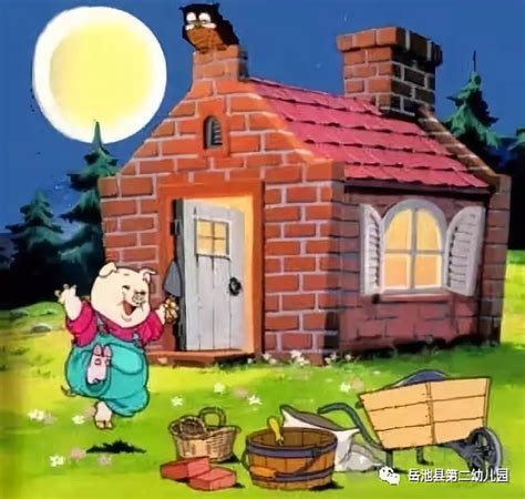 水彩画故事《三只小猪盖房子》精彩动听的寓言故事，宝宝早教幼儿