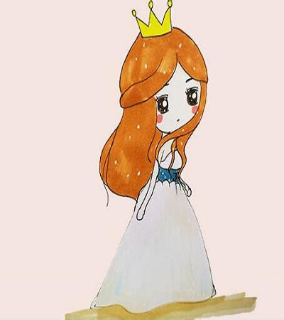 可爱的小公主简笔画怎么画-露西学画画