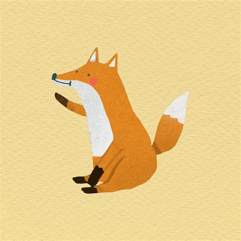 手绘可爱狐狸插画素材-高清图片-摄影照片-寻图免费打包下载
