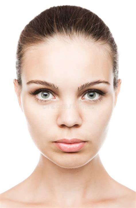 Face Portrait of a Beautiful Female Model Stock Image - Image of eyes ...