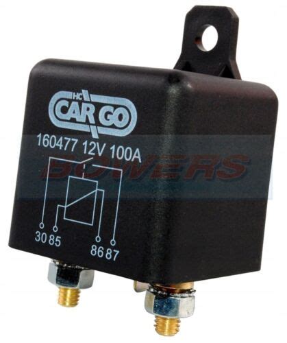 CARGO 160477 HIGH PERFORMANCE HD NORMALLY OPEN MULTI PURPOSE RELAY 12V ...