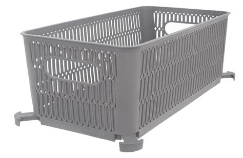 PRODUM | Košík stohovatelný 29x16,5x11,5 cm šedý plast