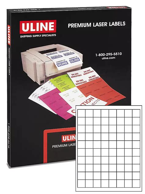 Uline Laser Labels - White, 1 x 1" S-10433 - Uline