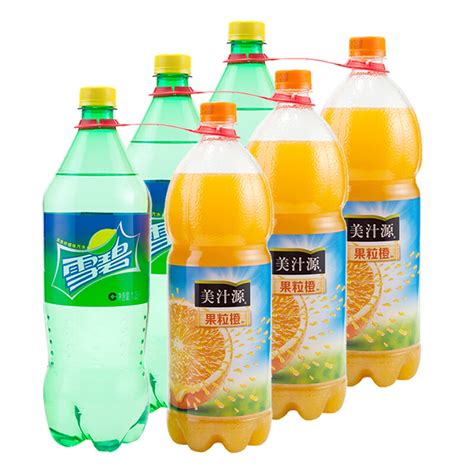 雪碧 1.25L汽水+美汁源果粒橙1.25L果汁饮料2瓶组合装 果汽双提-融创集采商城