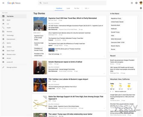Google News搜索结果页面再调整:卡片式显示_天极网