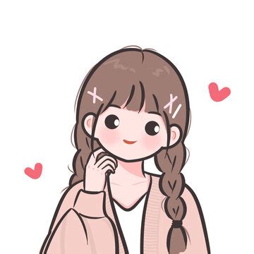 p图古风高马尾女生头像