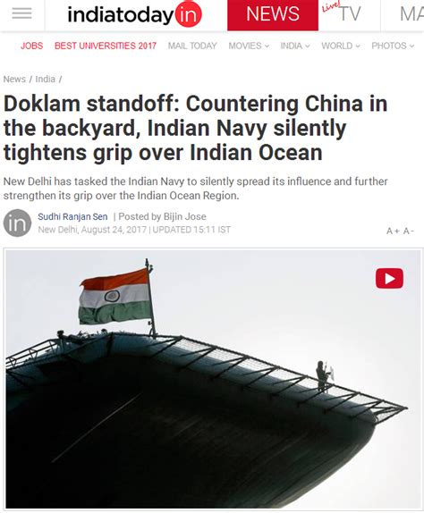 中印最新消息 在后院对抗中国？印度海军悄悄收紧对印度洋控制_国际新闻_海峡网