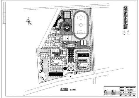 某地中学校园总平面规划布置设计图_教育建筑_土木在线