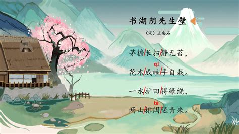 《书湖阴先生壁二首》原文译文以及鉴赏_知秀网