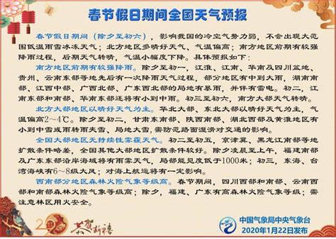 春节假日全国天气预报-中国气象局政府门户网站