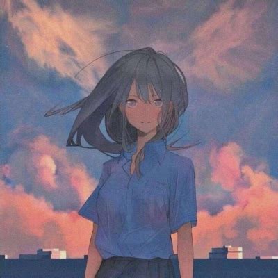 蓝色动漫非主流头像