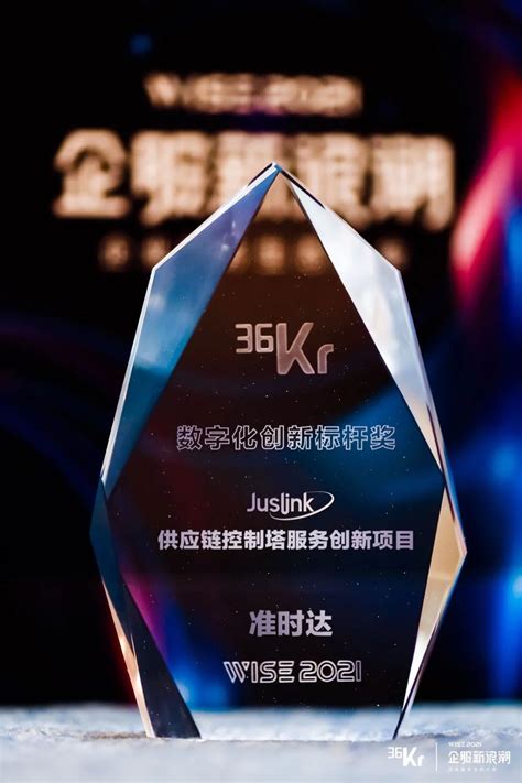 准时达荣膺36 氪「2021企服金榜」“数字化创新标杆奖”
