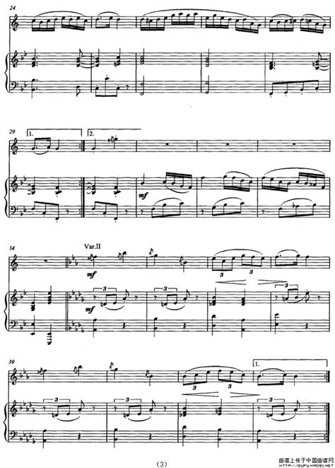 单簧管中外独奏曲《回旋曲》-单簧管曲谱 - 乐器学习网