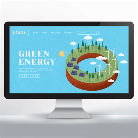 生态环保宣传网页设计海报模板下载-千库网