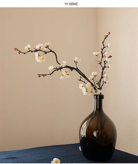 欧式花瓶插花美式餐桌摆件仿真干花客厅玻璃透明摆设家居软装饰品-美间设计