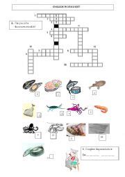 Vocabulary fish - ESL worksheet by sao38