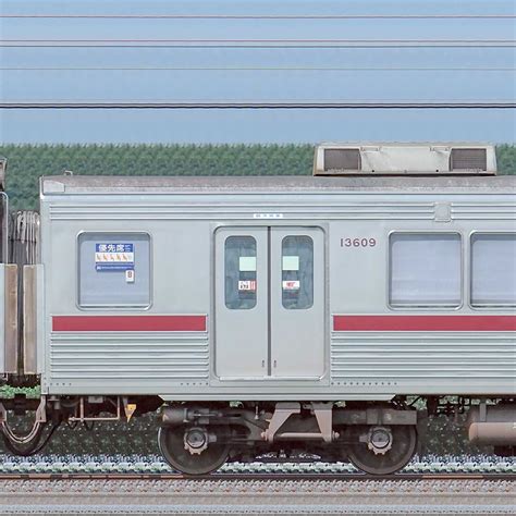 東武10000型モハ13609（リニューアル車）の側面写真｜RailFile.jp｜鉄道車両サイドビューの図鑑