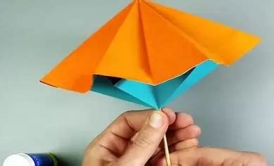 手工雨伞折纸方法图片(手工折纸雨伞步骤图片) | 抖兔教育
