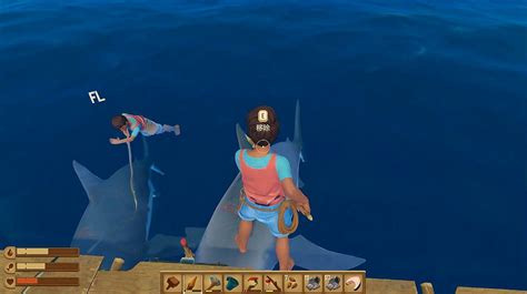 宝莉游戏解说：《木筏求生》之鲨鱼的精彩集锦