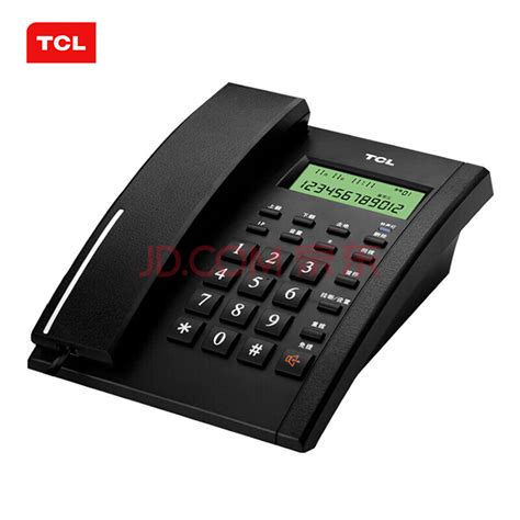 TCL 电话机座机 固定电话 办公家用 双接口 来电显示 时尚简约 HCD868(79)TSD经典版 (黑色)--中国中铁网上商城