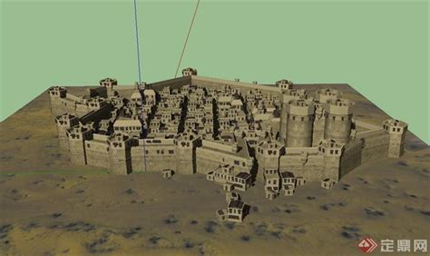 城墙(74618)su模型下载 - SketchUp模型库 - 毕马汇 Nbimer