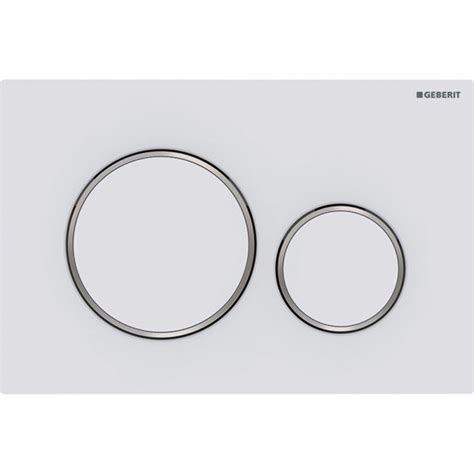 Geberit Sigma20 Matt White & Polished Chrome Dual Flush Plate | Wayfair.ie