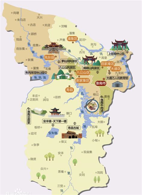 寿县地图乡镇,放大图片,城区_大山谷图库