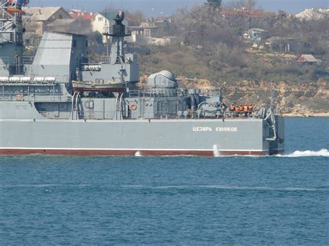 航行中的俄罗斯海军登陆舰