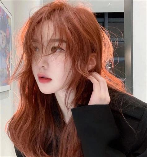 温柔的女生头像橘色