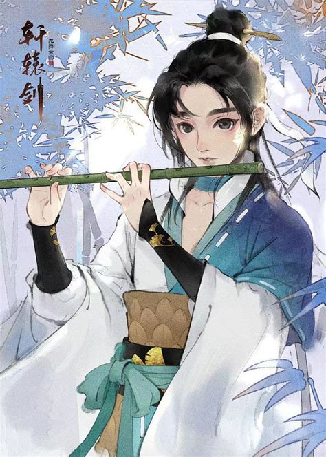 古风头像女生左看吹笛子