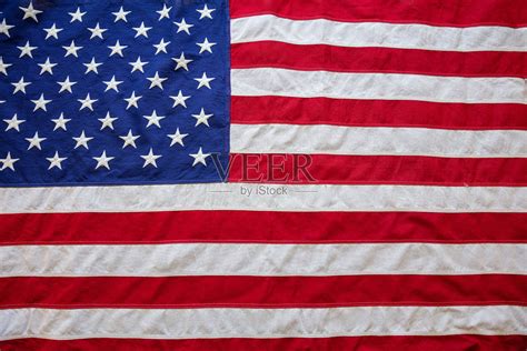 美国国旗，美国标志象征背景纹理。照片摄影图片_ID:377490669-Veer图库