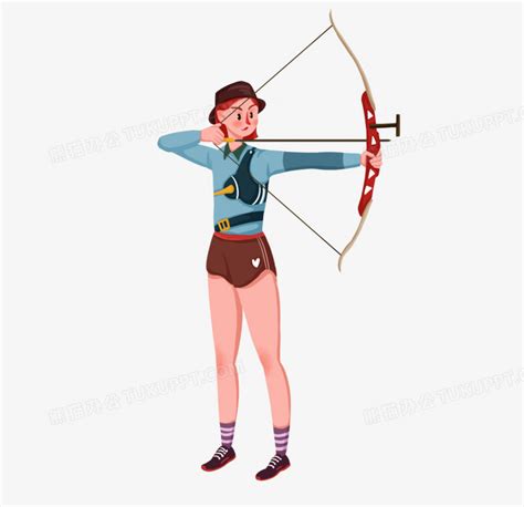 射箭插画古风头像女生版