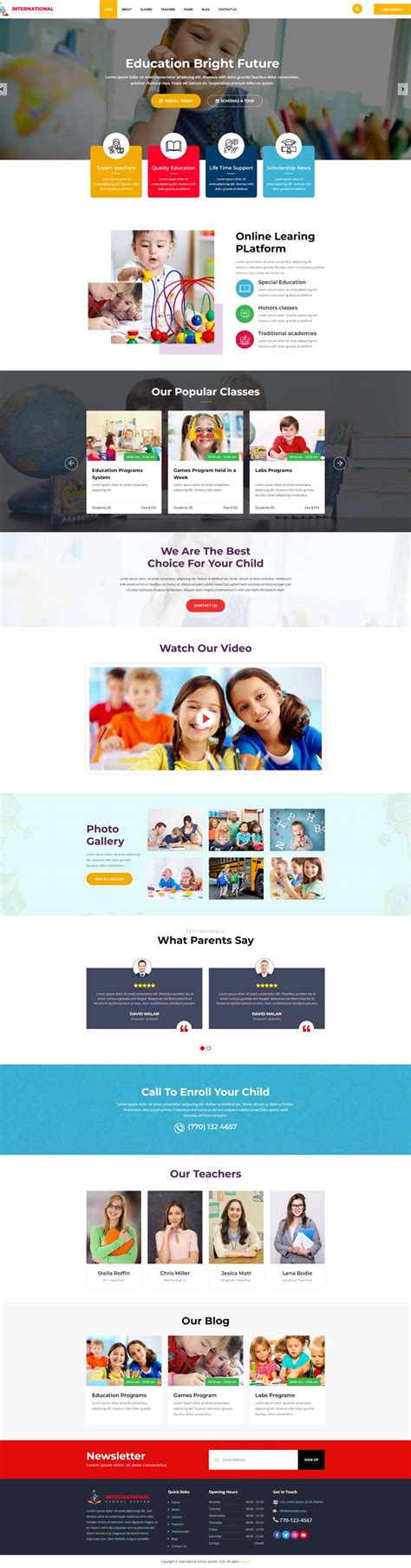 早教网站建设，儿童教育网页界面模板-17素材网