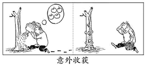 漫画《意外收获》(作者：吉俊明)针砭时弊，富含哲理。从所含哲理看，下列诗句中与漫画最接近的是( )