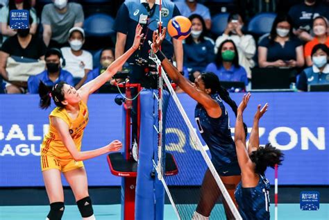 体育｜中国女排不敌美国队 世联赛菲律宾站两连胜遭终结
