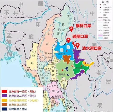 缅甸地图中文版 - 缅甸地图 - 地理教师网