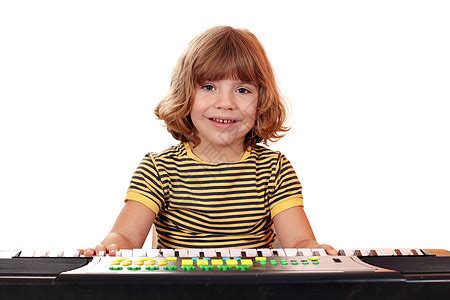 快乐的小女孩玩键盘乐器童年拇指女儿音乐家青年演员女性玩家孩子高清图片下载-正版图片320807237-摄图网