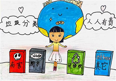 儿童画、垃圾分类 - 堆糖，美图壁纸兴趣社区