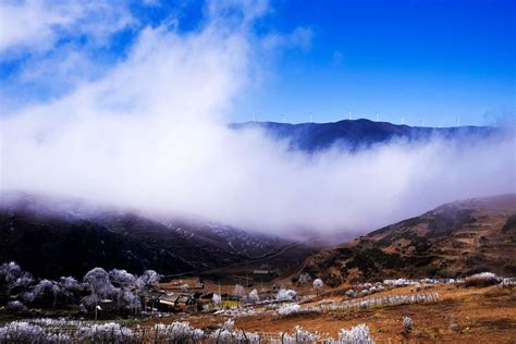 四川大凉山壮美的雾凇奇观_图片影展_国际旅游摄影网