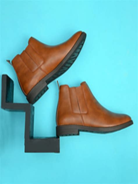 Buy Fentacia Men Tan Brown Solid Chelsea Boots - Boots for Men 19570230 ...