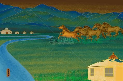 秋天草原上骑马的蒙古汉子图片素材_免费下载_jpg图片格式_VRF高清图片500634915_摄图网