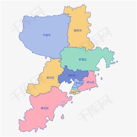 青岛旅游地图图片