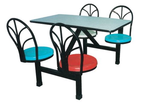 不锈钢食堂餐桌椅_四人位食堂餐桌椅-食堂餐桌椅连体