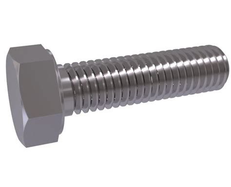 DIN 933 hex bolt dimensions, weight chart and specifications