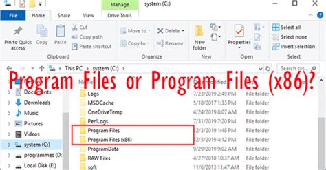 Program Files and Program Files x86: What