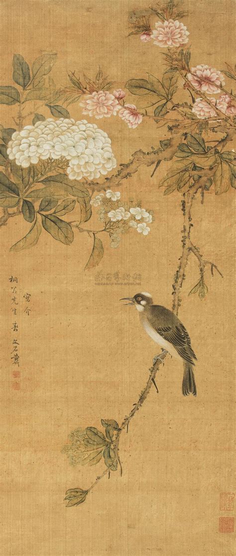 腊梅山禽图图片