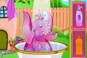 洗澡的可爱的大象设计图__野生动物_生物世界_设计图库_昵图网nipic.com
